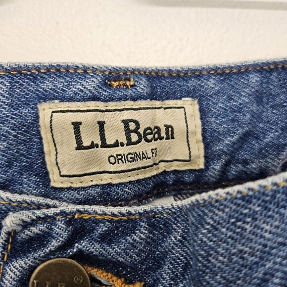 L.L. Bean Original Fit High Rise Relaxed Blue Jeans Women's Size 20 Pettie - Picture 2 of 10